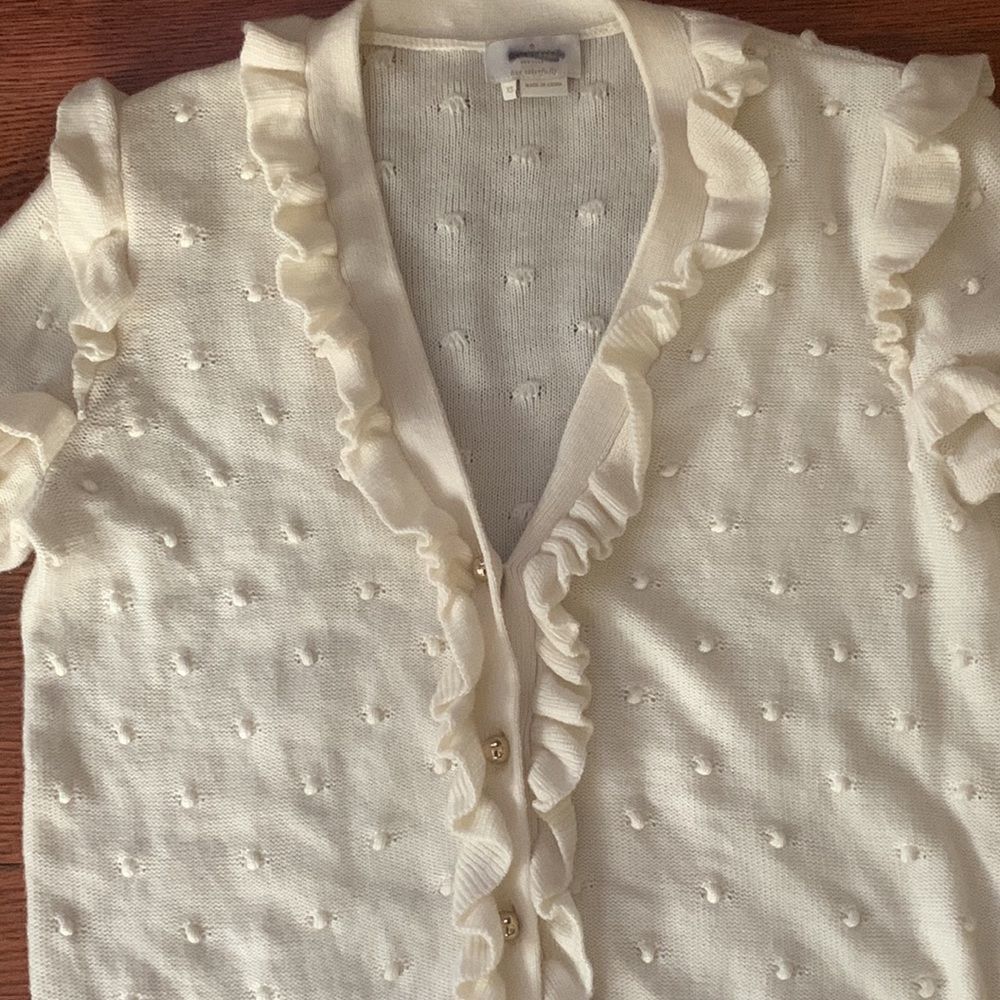 Kate Spade ♠️ Ruffle Pom Cardigan - Picture 12 of 15